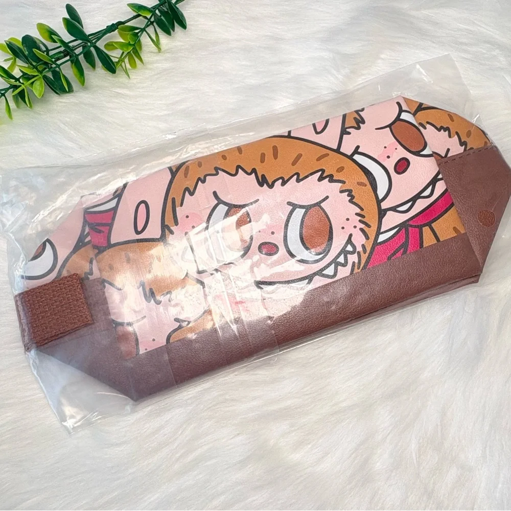 Brown Labubu Large Cosmetic Bag